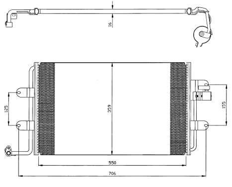 Condenser, air conditioning EASY FIT 35300 NRF, Image 6