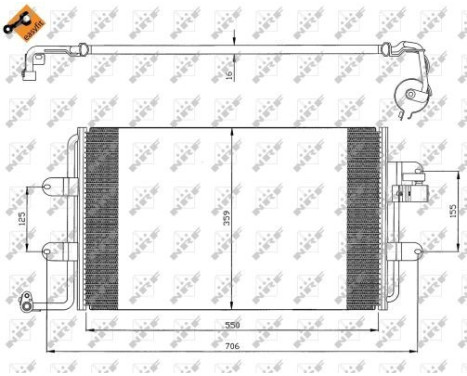 Condenser, air conditioning EASY FIT 35300 NRF, Image 5