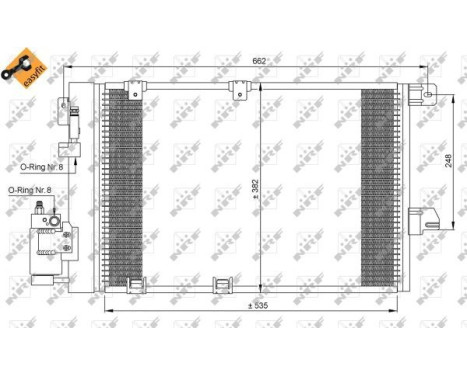 Condenser, air conditioning EASY FIT 35301 NRF, Image 4