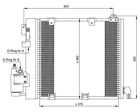 Condenser, air conditioning EASY FIT 35302 NRF, Image 2