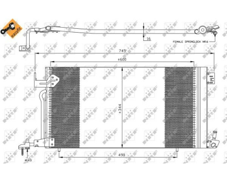 Condenser, air conditioning EASY FIT 35303 NRF, Image 5