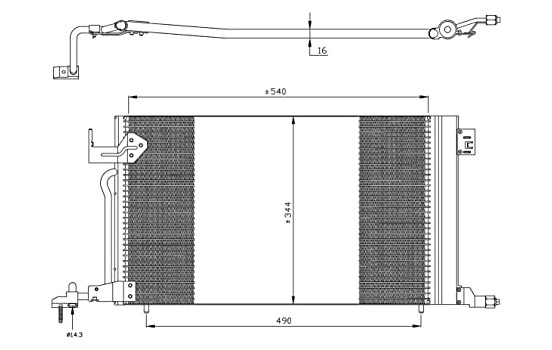 Condenser, air conditioning EASY FIT 35304 NRF, Image 2