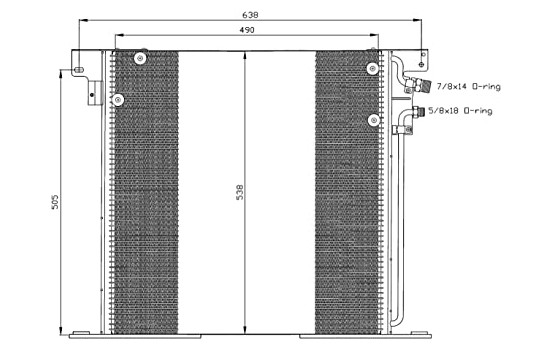 Condenser, air conditioning EASY FIT 35305 NRF, Image 3