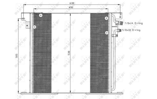Condenser, air conditioning EASY FIT 35305 NRF, Image 4