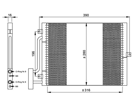 Condenser, air conditioning EASY FIT 35307 NRF