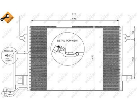 Condenser, air conditioning EASY FIT 35308 NRF, Image 6