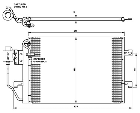 Condenser, air conditioning EASY FIT 35309 NRF