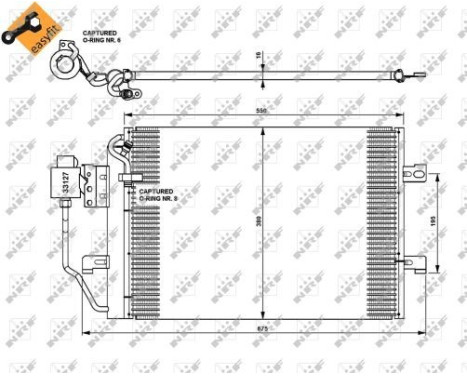 Condenser, air conditioning EASY FIT 35309 NRF, Image 2