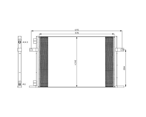 Condenser, air conditioning EASY FIT 35311 NRF