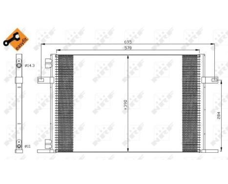 Condenser, air conditioning EASY FIT 35311 NRF, Image 3