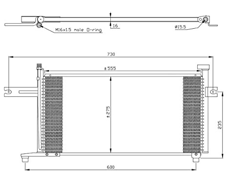 Condenser, air conditioning EASY FIT 35315 NRF, Image 7