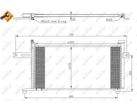 Condenser, air conditioning EASY FIT 35315 NRF, Image 5
