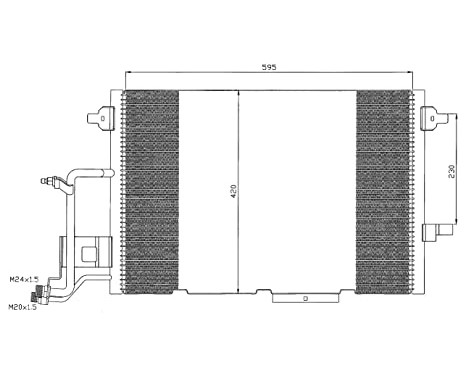 Condenser, air conditioning EASY FIT 35317 NRF, Image 3