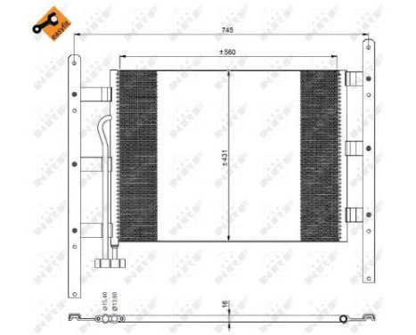 Condenser, air conditioning EASY FIT 35329 NRF, Image 3