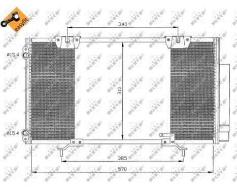 Condenser, air conditioning EASY FIT 35337 NRF, Image 6