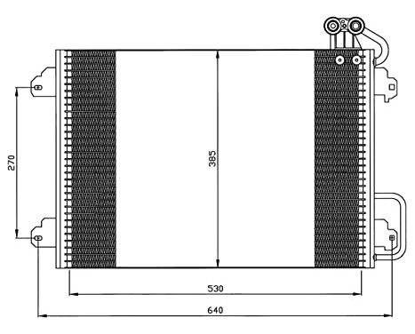 Condenser, air conditioning EASY FIT 35340 NRF, Image 2