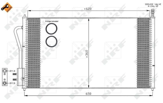 Condenser, air conditioning EASY FIT 35345 NRF, Image 2