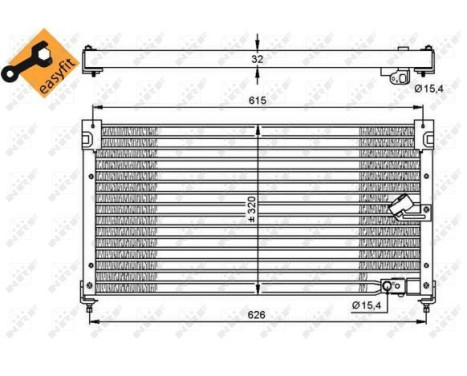 Condenser, air conditioning EASY FIT 35348 NRF, Image 6
