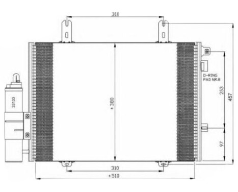 Condenser, air conditioning EASY FIT 35353 NRF, Image 7