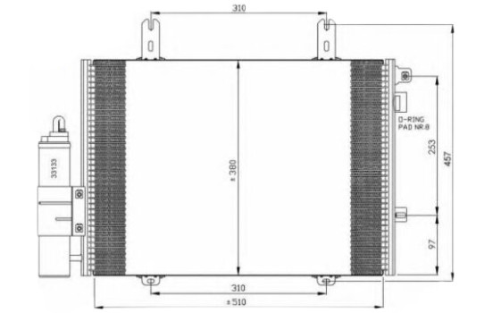 Condenser, air conditioning EASY FIT 35353 NRF, Image 7