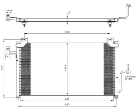 Condenser, air conditioning EASY FIT 35356 NRF, Image 2