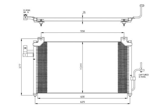 Condenser, air conditioning EASY FIT 35356 NRF, Image 2