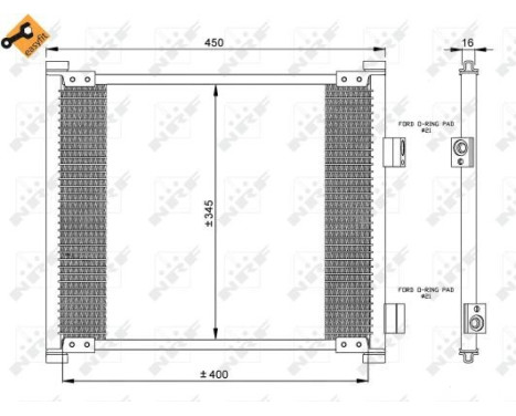 Condenser, air conditioning EASY FIT 35357 NRF, Image 2