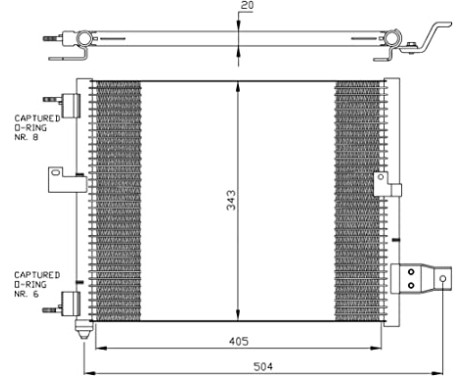 Condenser, air conditioning EASY FIT 35360 NRF, Image 5