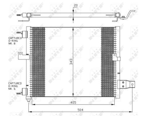 Condenser, air conditioning EASY FIT 35360 NRF, Image 6