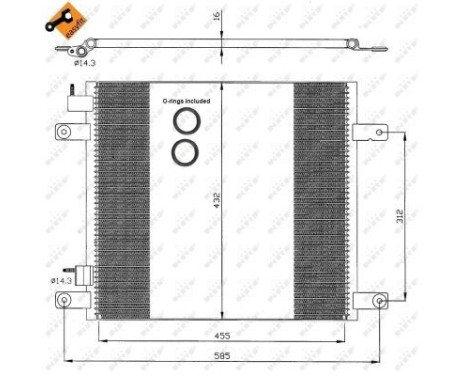 Condenser, air conditioning EASY FIT 35364 NRF, Image 2