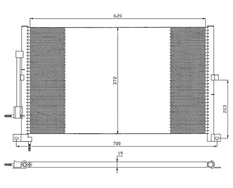 Condenser, air conditioning EASY FIT 35365 NRF