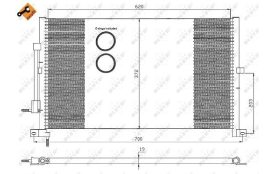 Condenser, air conditioning EASY FIT 35365 NRF, Image 3