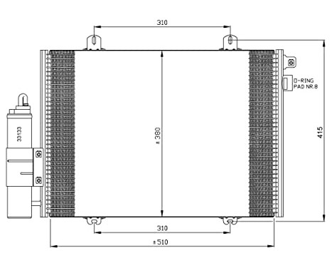 Condenser, air conditioning EASY FIT 35379 NRF, Image 4