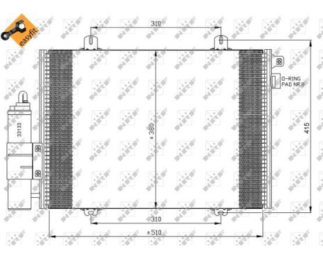 Condenser, air conditioning EASY FIT 35379 NRF, Image 5