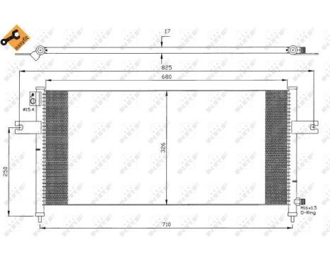 Condenser, air conditioning EASY FIT 35380 NRF, Image 6