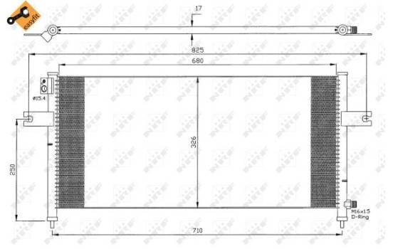 Condenser, air conditioning EASY FIT 35380 NRF, Image 6