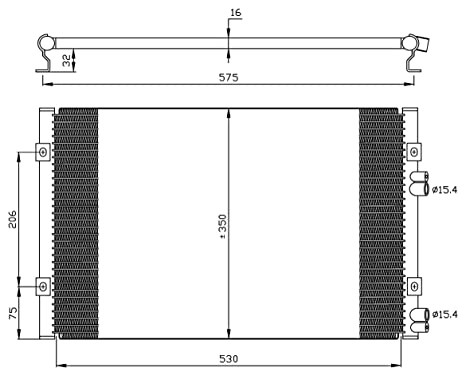 Condenser, air conditioning EASY FIT 35384 NRF