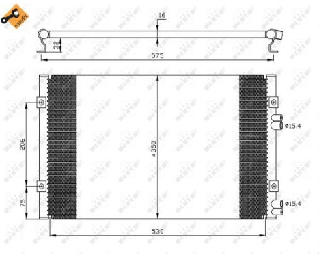 Condenser, air conditioning EASY FIT 35384 NRF, Image 3