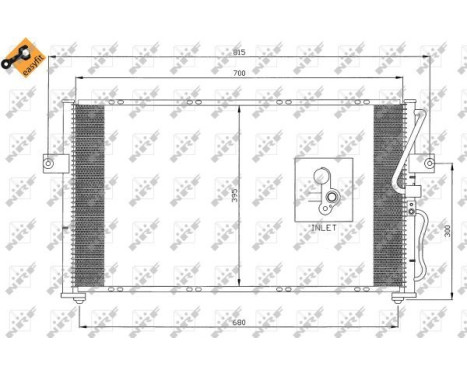 Condenser, air conditioning EASY FIT 35396 NRF, Image 2