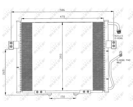 Condenser, air conditioning EASY FIT 35399 NRF, Image 2