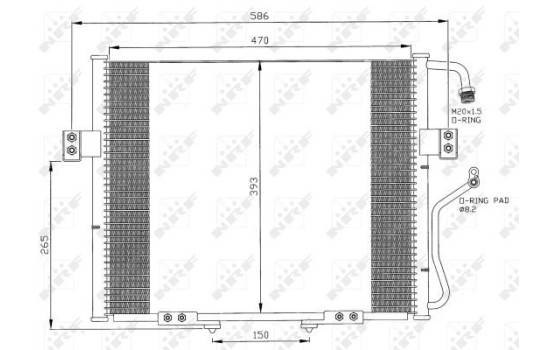 Condenser, air conditioning EASY FIT 35399 NRF, Image 2