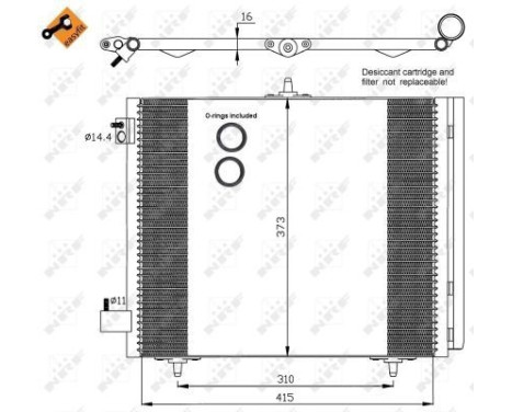 Condenser, air conditioning EASY FIT 35405 NRF, Image 6