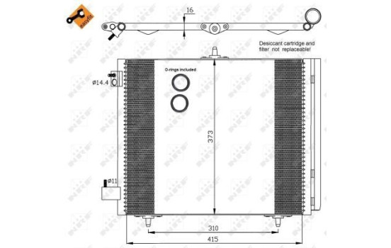Condenser, air conditioning EASY FIT 35405 NRF, Image 2