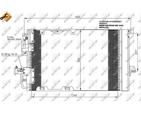Condenser, air conditioning EASY FIT 35416 NRF, Image 6