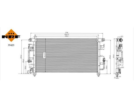 Condenser, air conditioning EASY FIT 35423 NRF, Image 3