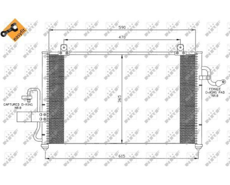 Condenser, air conditioning EASY FIT 35425 NRF, Image 6
