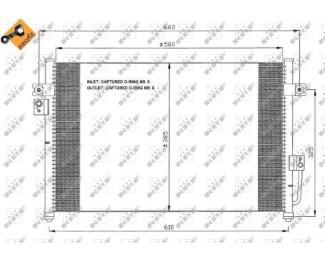 Condenser, air conditioning EASY FIT 35426 NRF, Image 5