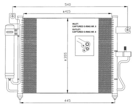 Condenser, air conditioning EASY FIT 35428 NRF, Image 2