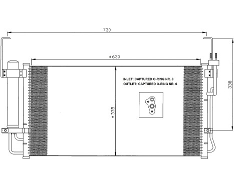 Condenser, air conditioning EASY FIT 35429 NRF, Image 5