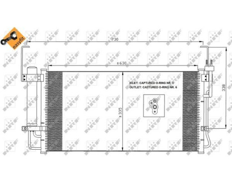 Condenser, air conditioning EASY FIT 35429 NRF, Image 4
